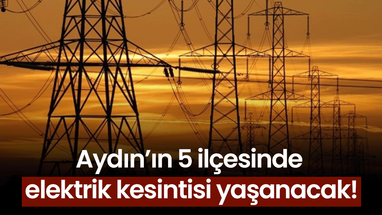 Aydın’ın 5 ilçesinde elektrik kesintisi yaşanacak!