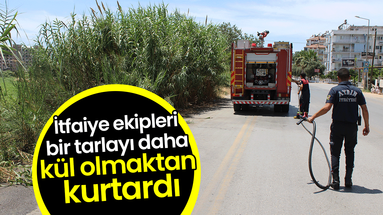 İtfaiye ekipleri bir tarlayı daha kül olmaktan kurtardı