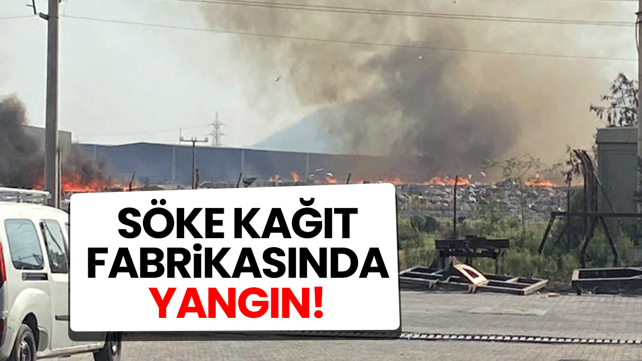 Söke kağıt fabrikasında yangın!