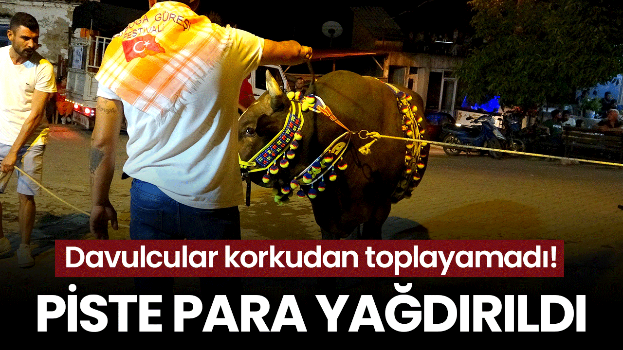 Piste para yağdırıldı! Davulcular korkudan toplayamadı!