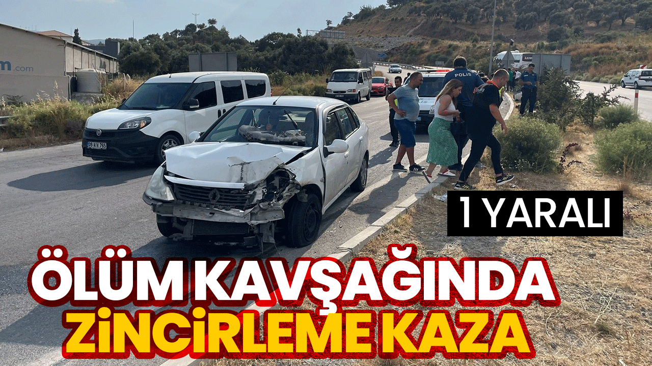 Ölüm kavşağında zincirleme kaza: Bir kişi yaralandı