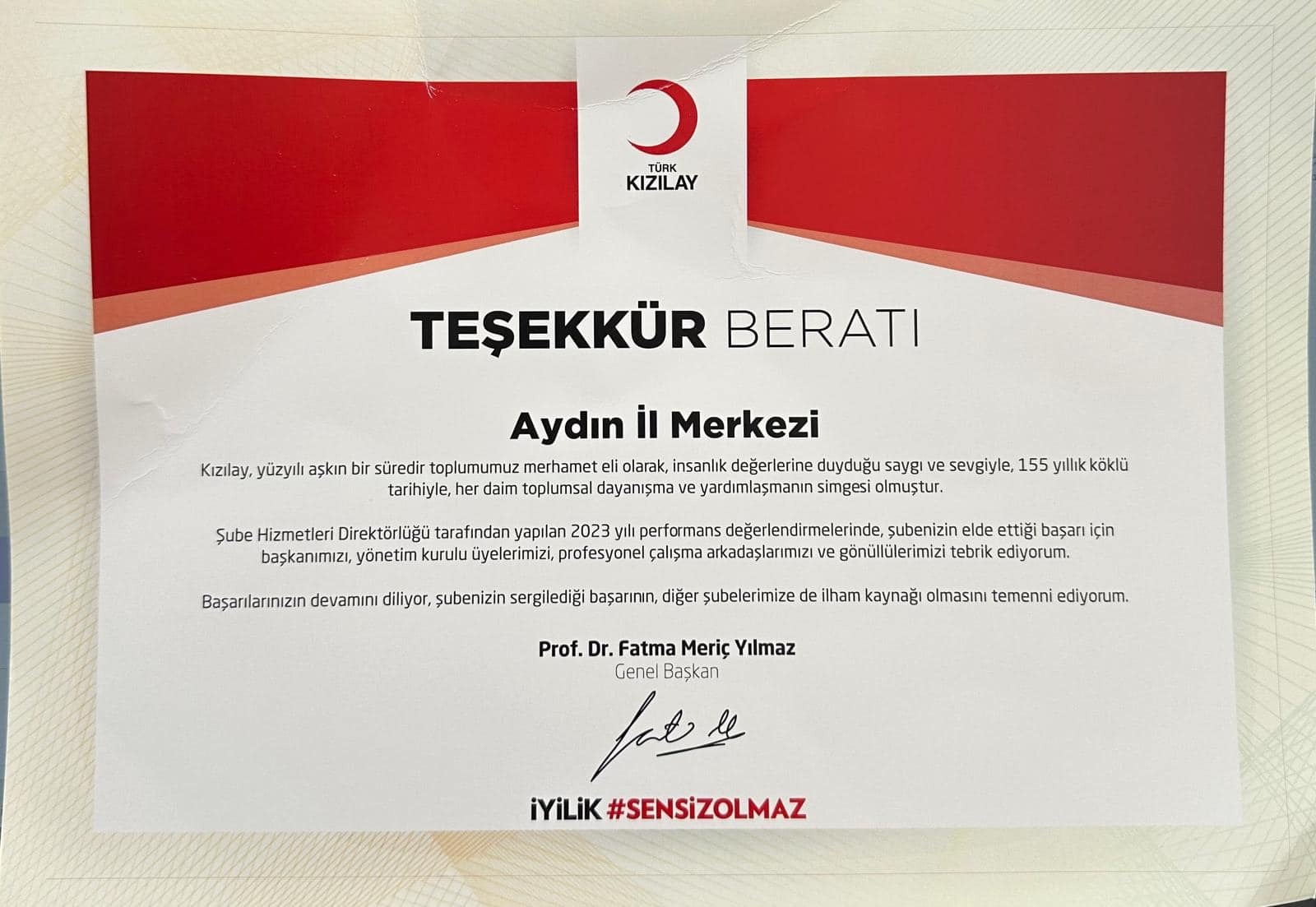 Turk Kizilay Aydina Genel Merkezden Tesekkur 488191 6B37597F1186Fcd96Fdc28Dc0F52F2E5