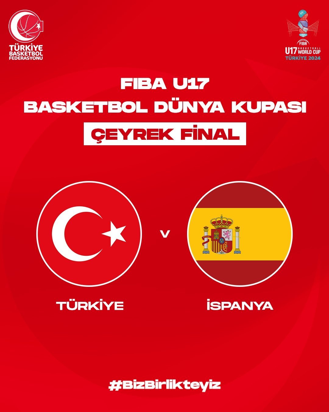 U17 Erkek Basketbol Milli Takımı Çeyrek Finale Yükseldi!