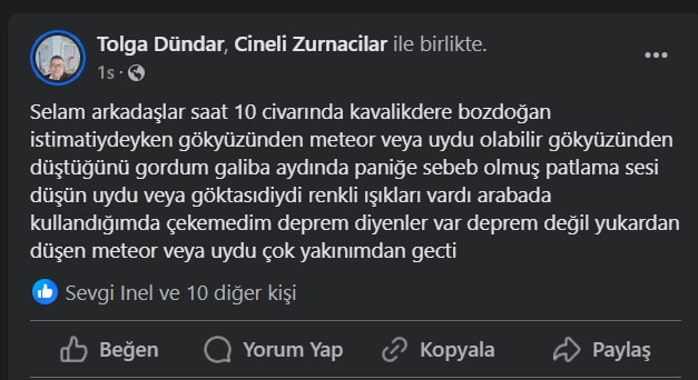 Aydın’daki yüksek patlama sesinin kaynağı netleşmeye başladı 