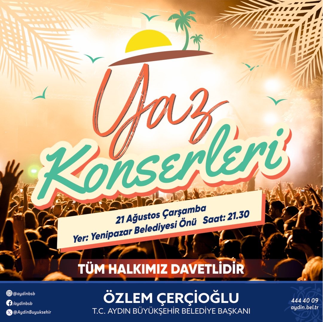 Aydın konserlerle eğlenceye doyuyor