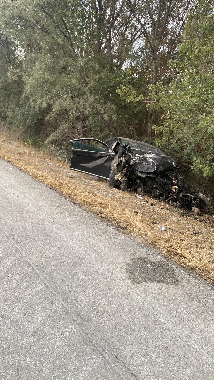 Ağaçlara çarpan otomobilden acı haber: 1ölü, 1 yaralı