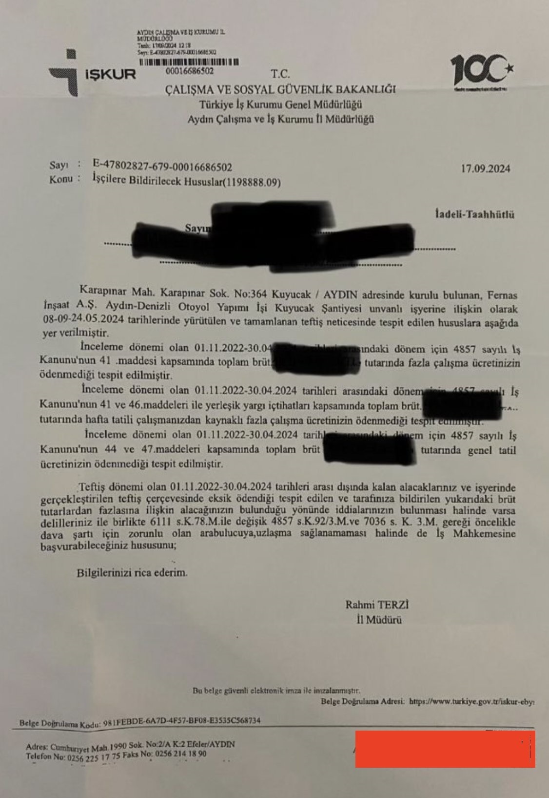 Aydin Denizli Otoyolundaki Iscilerin Hak Arayisi Suruyor Iscilerin Alacaklari Tutar Rapora Yansidi Firma Alacaklari Odemeyi Reddetti Isciler Isyan Etti 506218 A8D521070Dc0Eb29405Cb31Ed8E84114