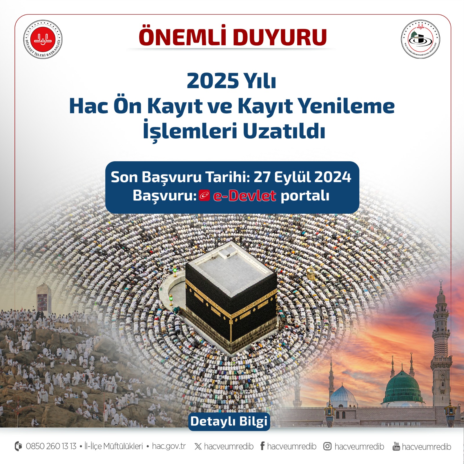 Haci Adaylari Dikkat 2025 Hac On Kayit Suresi Uzatildi 504173 B13F99C992B78D6B28865733528Ad98D