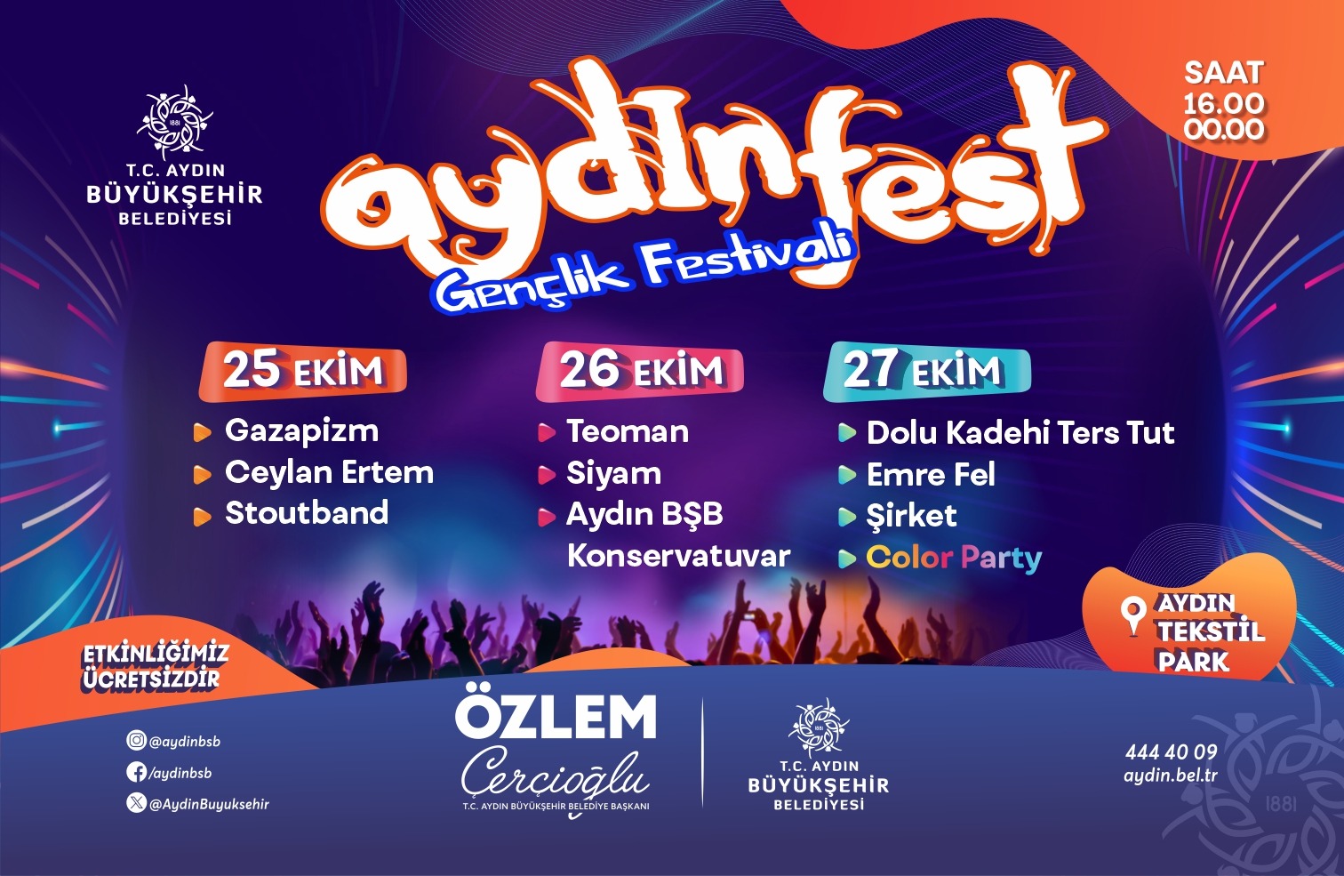 Çerçioğlu Aydınlıları Aydınfest’te müzikle buluşturacak 