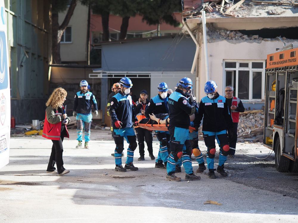 Nazilli'de deprem tatbikatı 