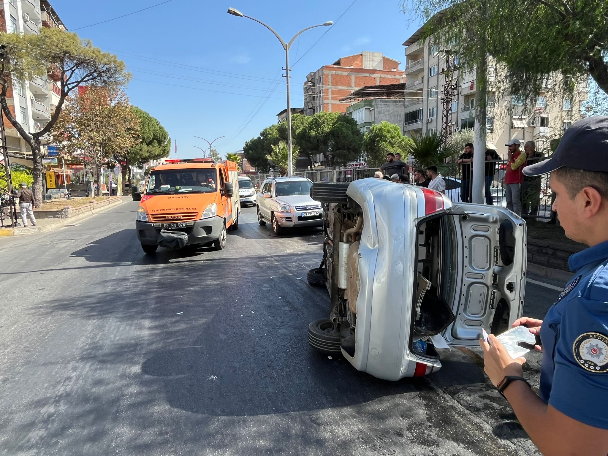 Nazilli’de zincirleme kaza: 1 yaralı