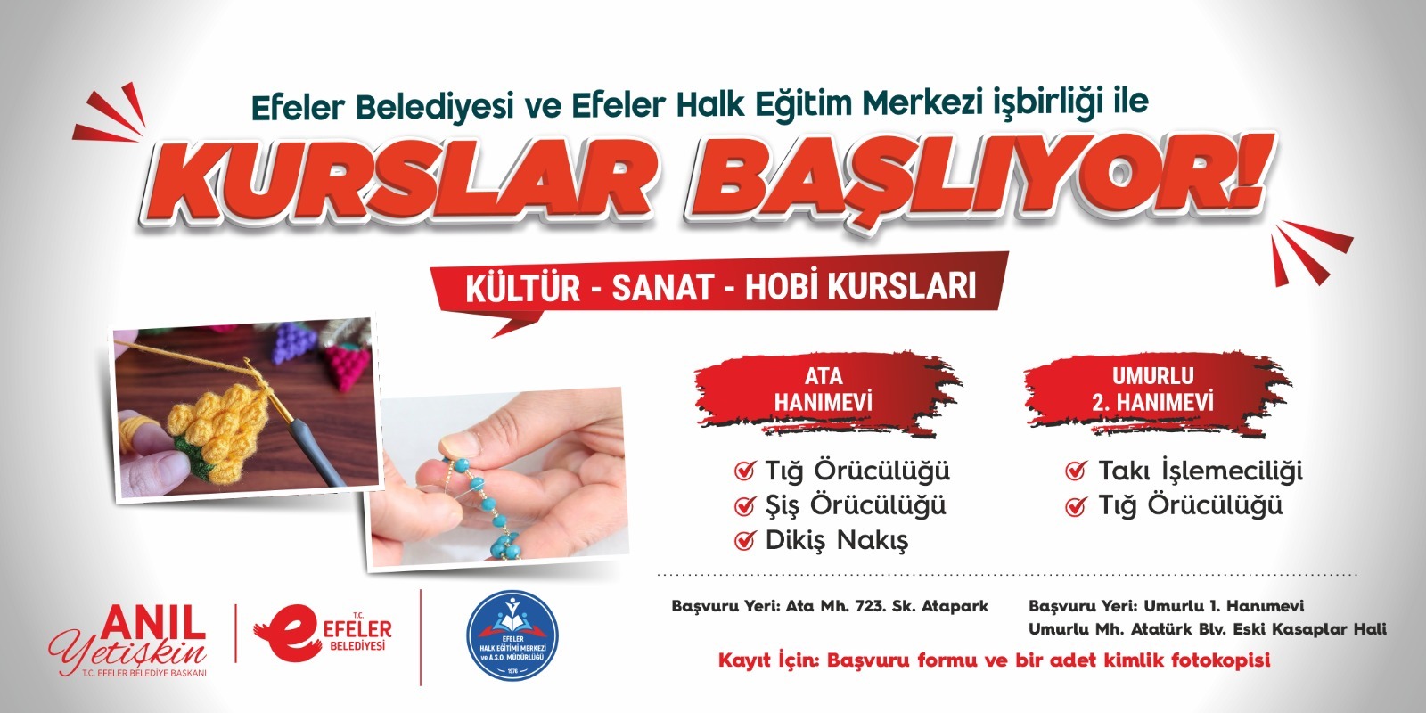 Başkan Yetişkin Hanımevlerini kurslara açtı