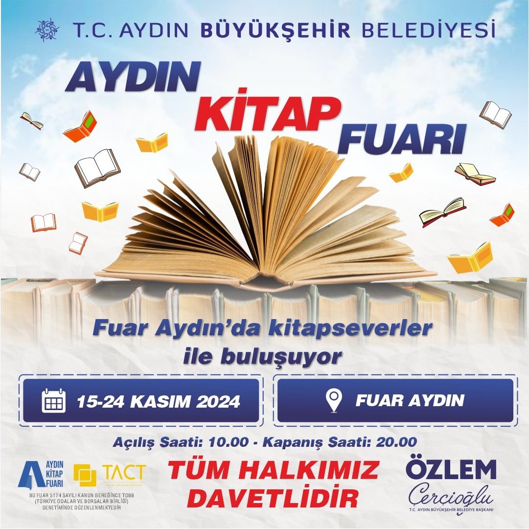 Aydınlı kitapseverler dikkat! Aydın Büyükşehir Belediyesi’nden kitap fuarı