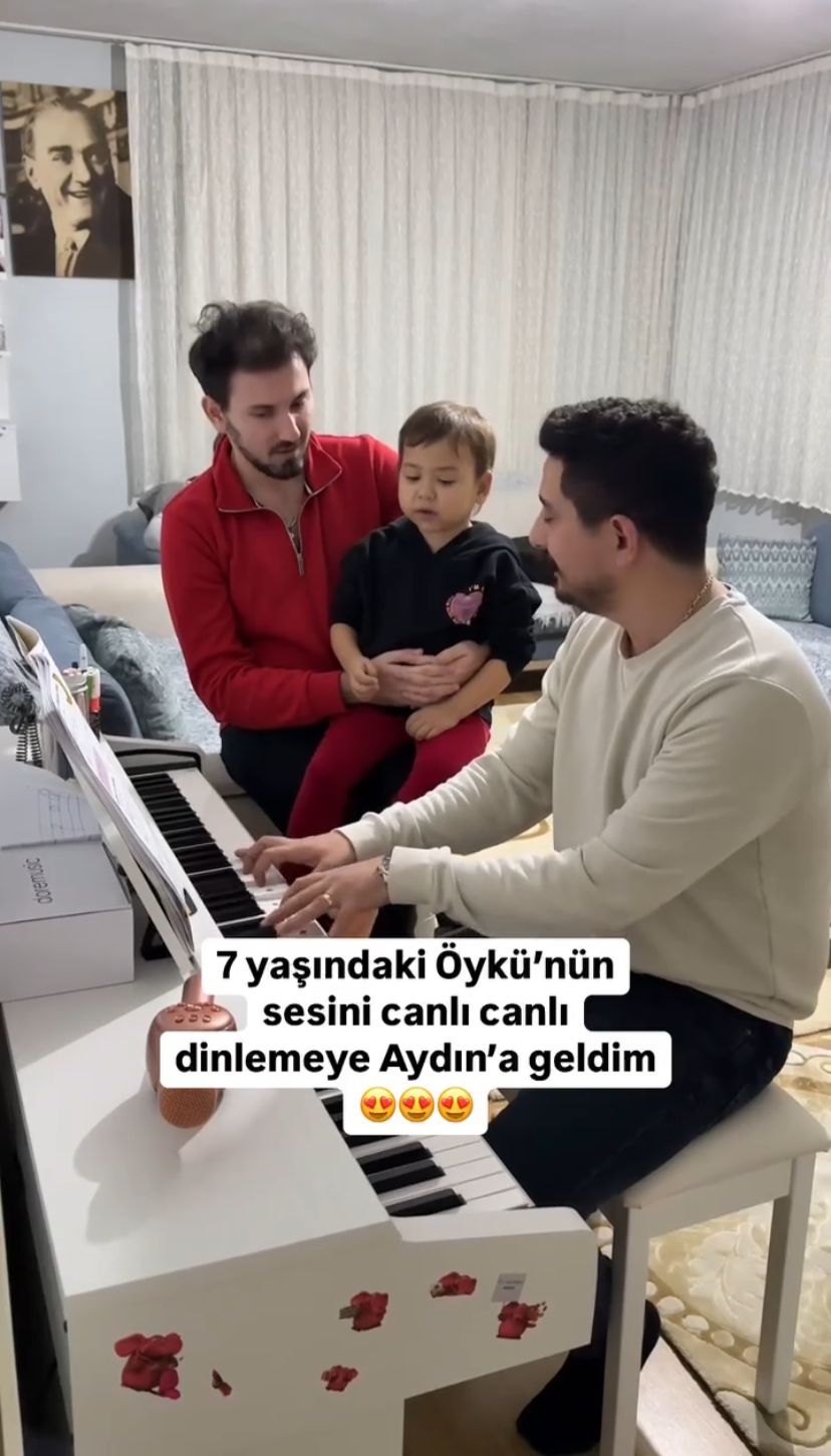 Ünlü şan eğitmeni Cem, küçük yetenek Öykü için Aydın’a geldi