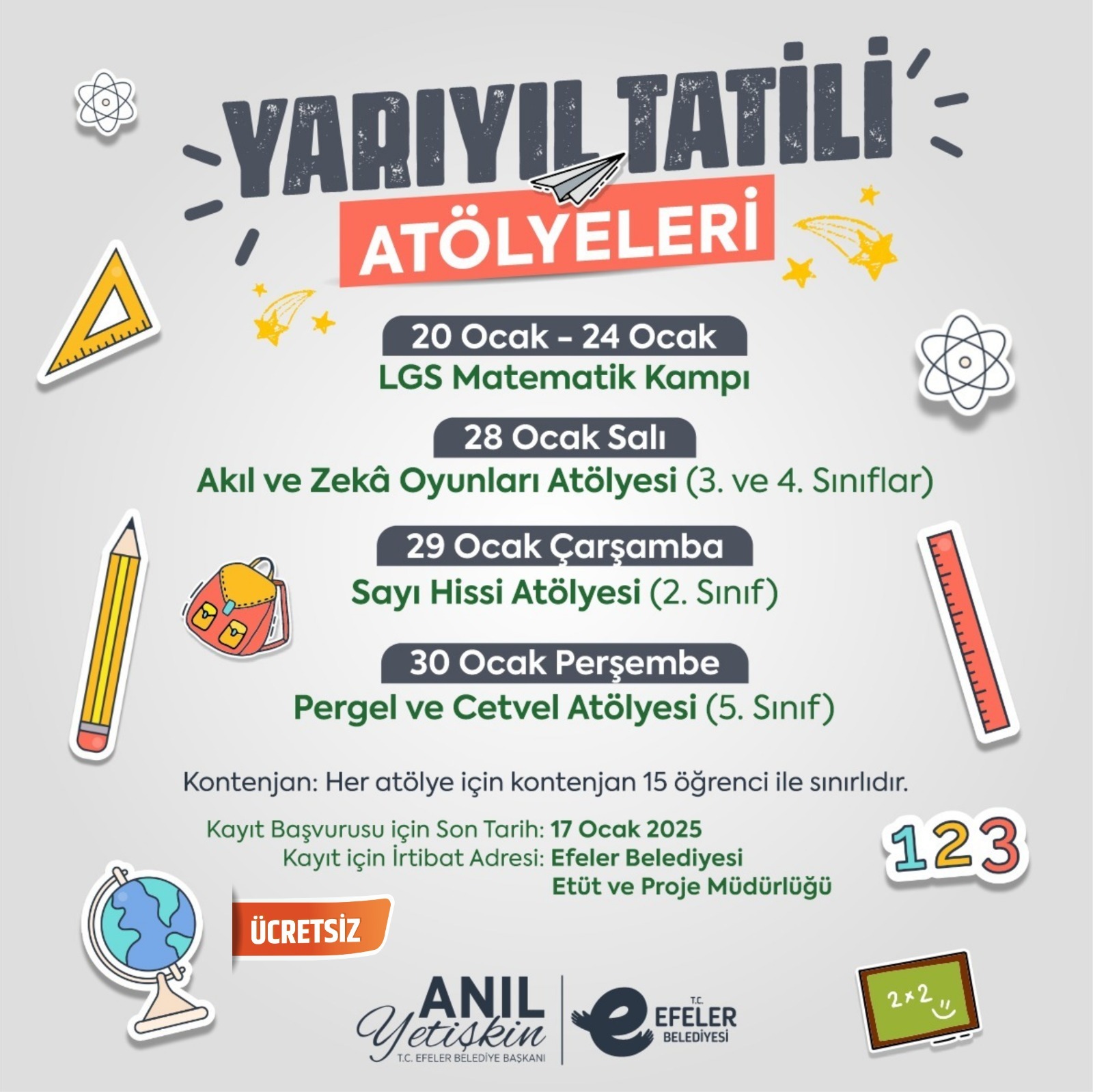 Efeler Belediyesinden Cocuklara Yariyil Tatili Atolyeleri 534956 5528E327391E3Aa6Cf370F65C4E405Cd