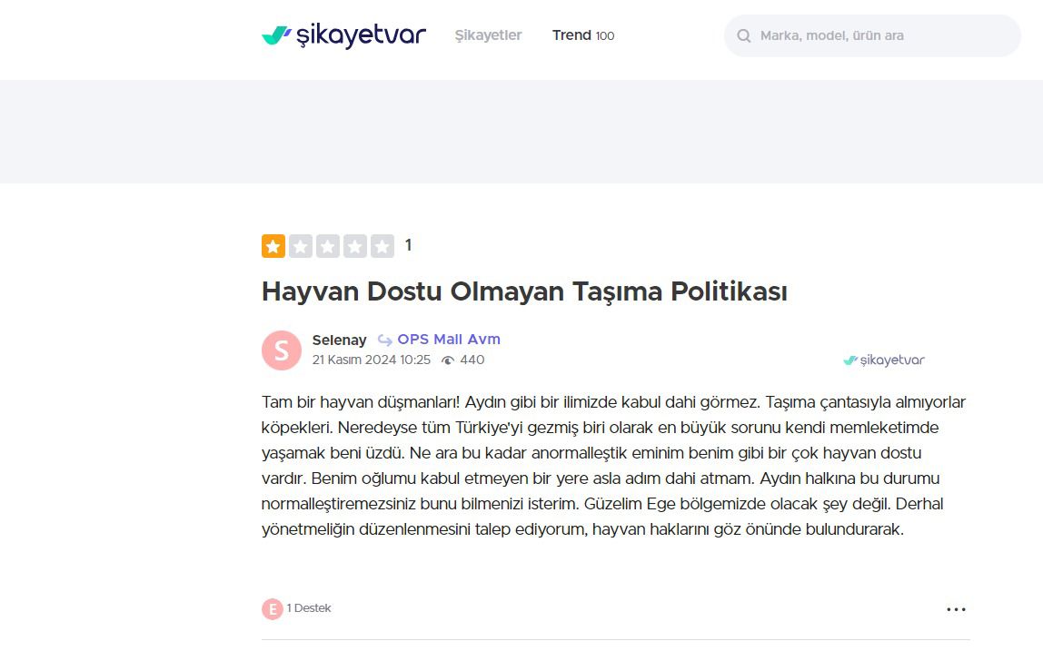 Aydın’ın yeni AVM’sini hayvan düşmanı olmakla suçladılar!