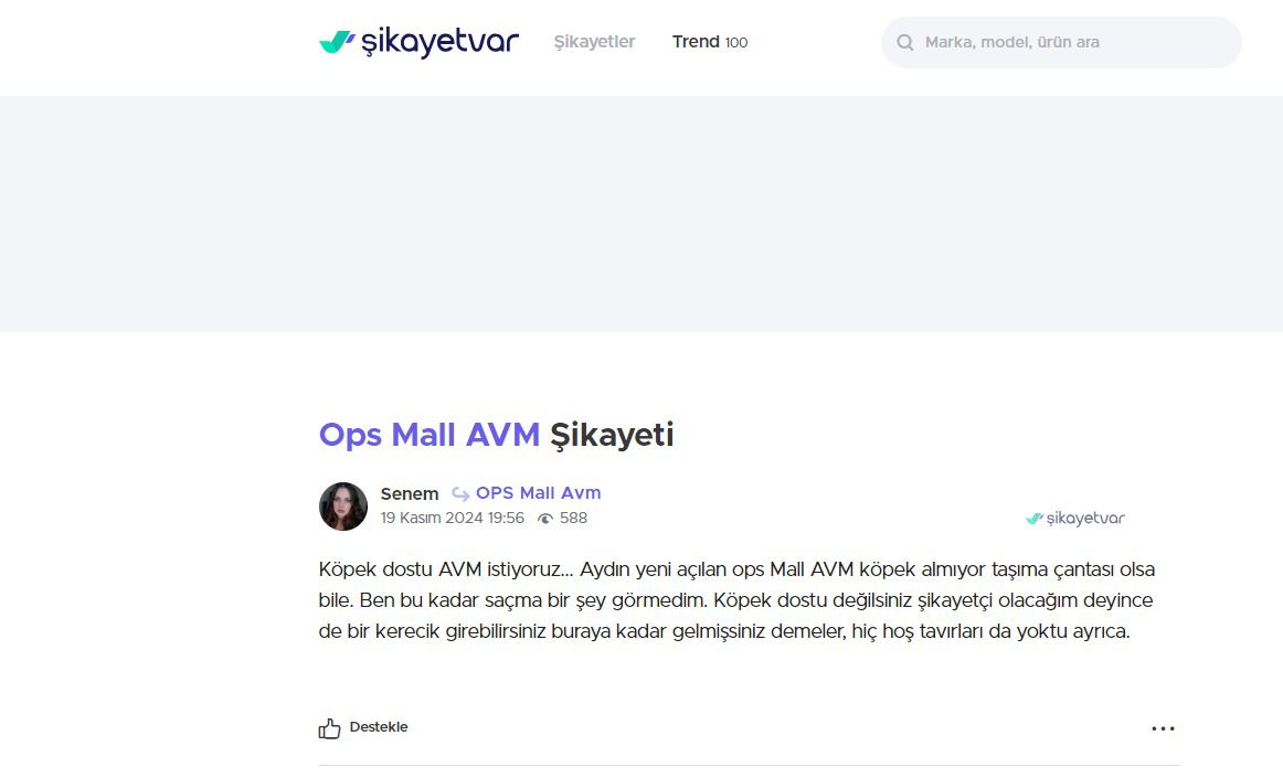 Aydın’ın yeni AVM’sini hayvan düşmanı olmakla suçladılar!