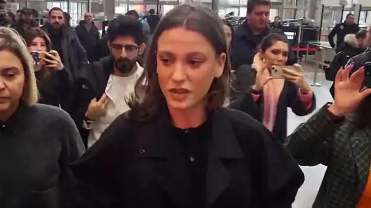 Ünlü oyuncu Serenay Sarıkaya ifade vermek için adliyede 