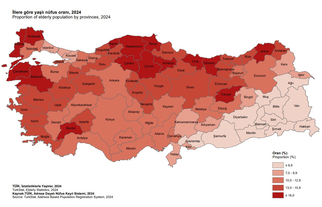 Türkiye yaşlanıyor: Aydın’da yaşlı nüfus arttı