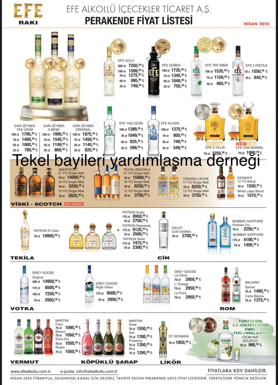 Ünlü rakı grubuna zam!