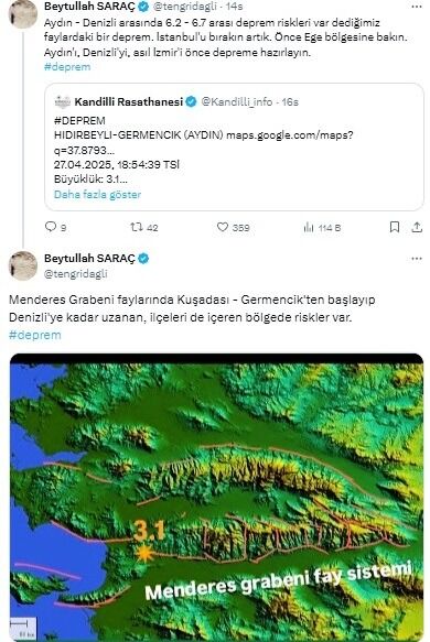 Deprem Uzmanı Saraç’tan Aydın için dikkat çeken uyarı