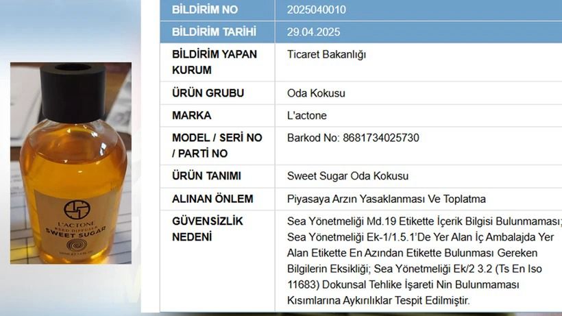 Ticaret Bakanlığı duyurdu! Ünlü markanın o ürünleri piyasadan toplatılıyor