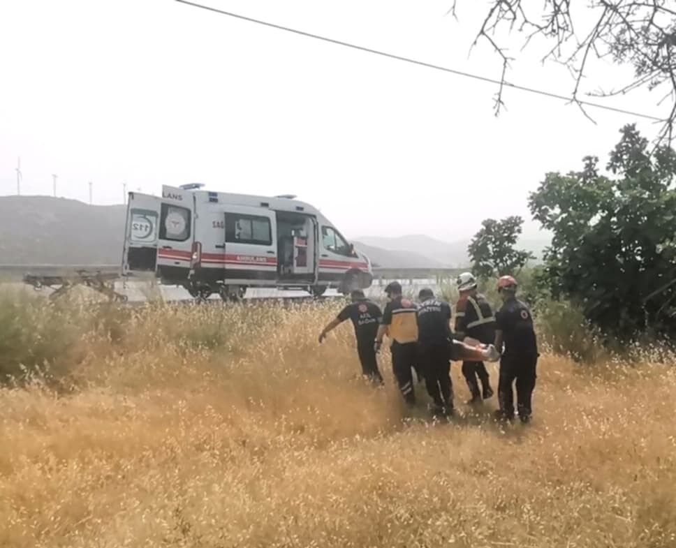 Didim’de feci kaza! Araç 70 metre sürüklenip takla attı