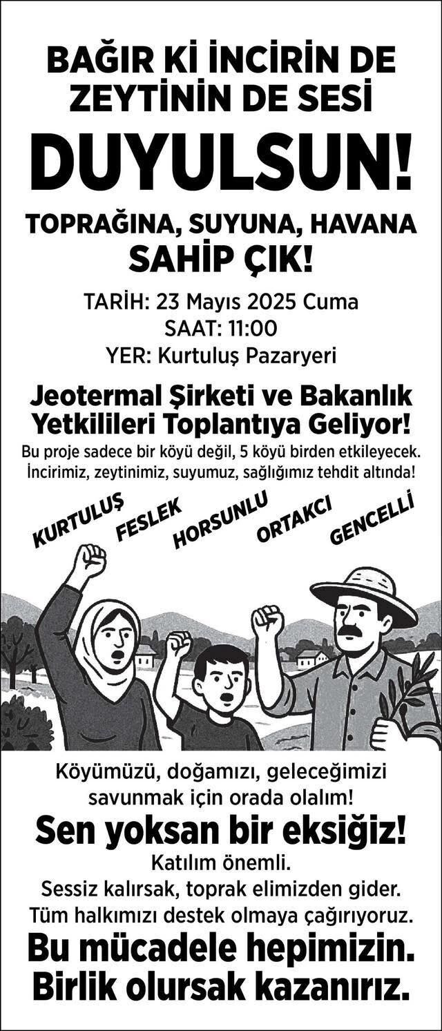 Aydın’da JES'e karşı ses yükseliyor