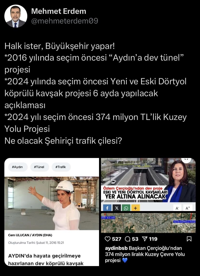 Baskan Erdem Buyuksehirin Bekleyen Projelerini Elestirdi Ne Olacak Sehirici Trafik Cilesi 568601 969E94D9Ed4D53Cf4E9283151B8Cc005