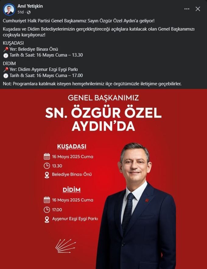 Baskan Yetiskinden Ozgur Ozel Paylasimi Coskuyla Karsiliyoruz 567987 512066B6Bea3C309167D8024C18D07Bd