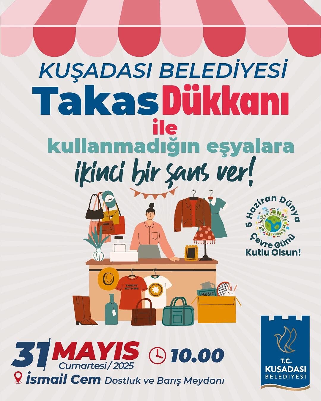 Kusadasi Belediyesinde Dunya Cevre Gunune Ozel Takas Dukkani Etkinligi 571494 1Bfbfc2D0Ca7A6F5F925037F33D6E616