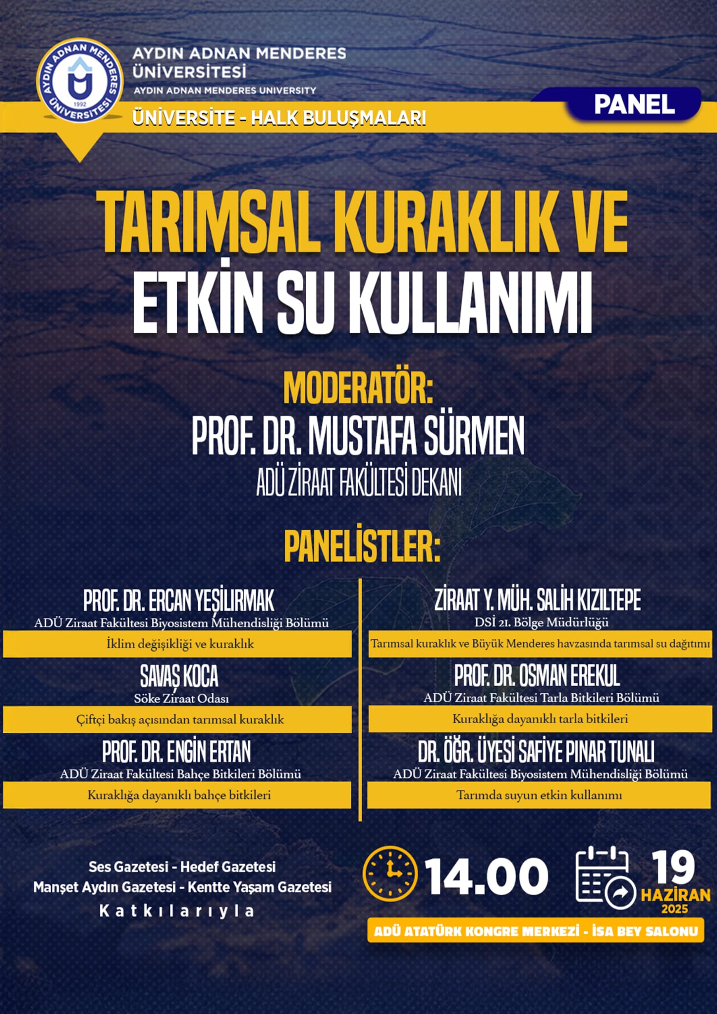 ADÜ ile Aydın basını kuraklığa dikkat çekecek