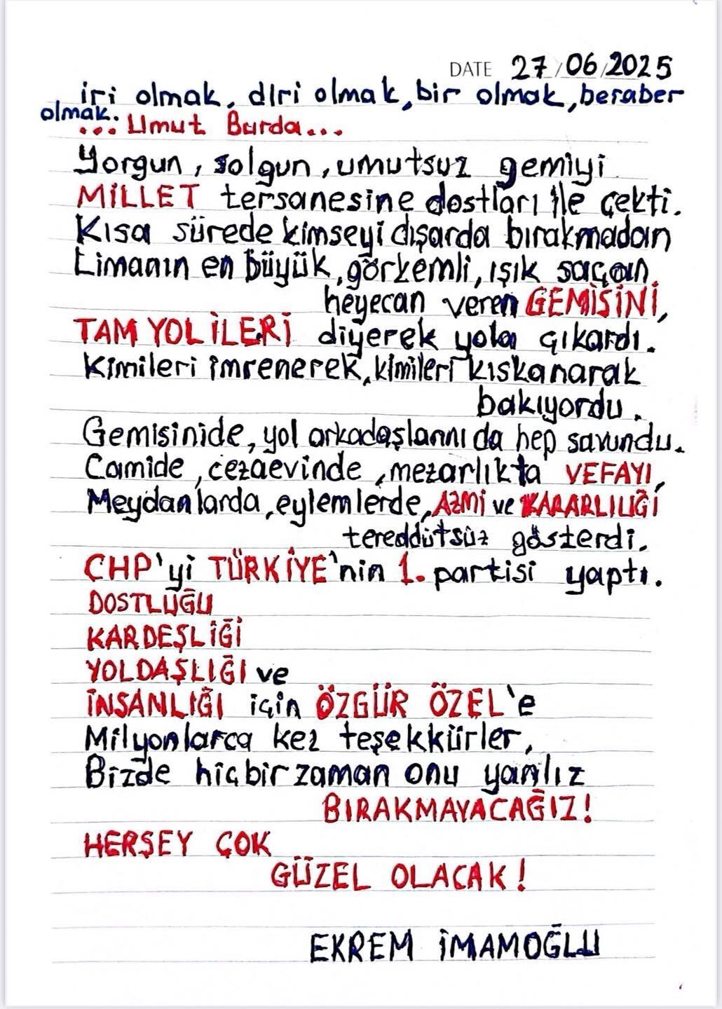 Baskan Omer Gunel Her Kosulda Imamoglu Ve Ozelin Yanindayim 579673 Ad53Ef37Ebffe396240149D61940D826