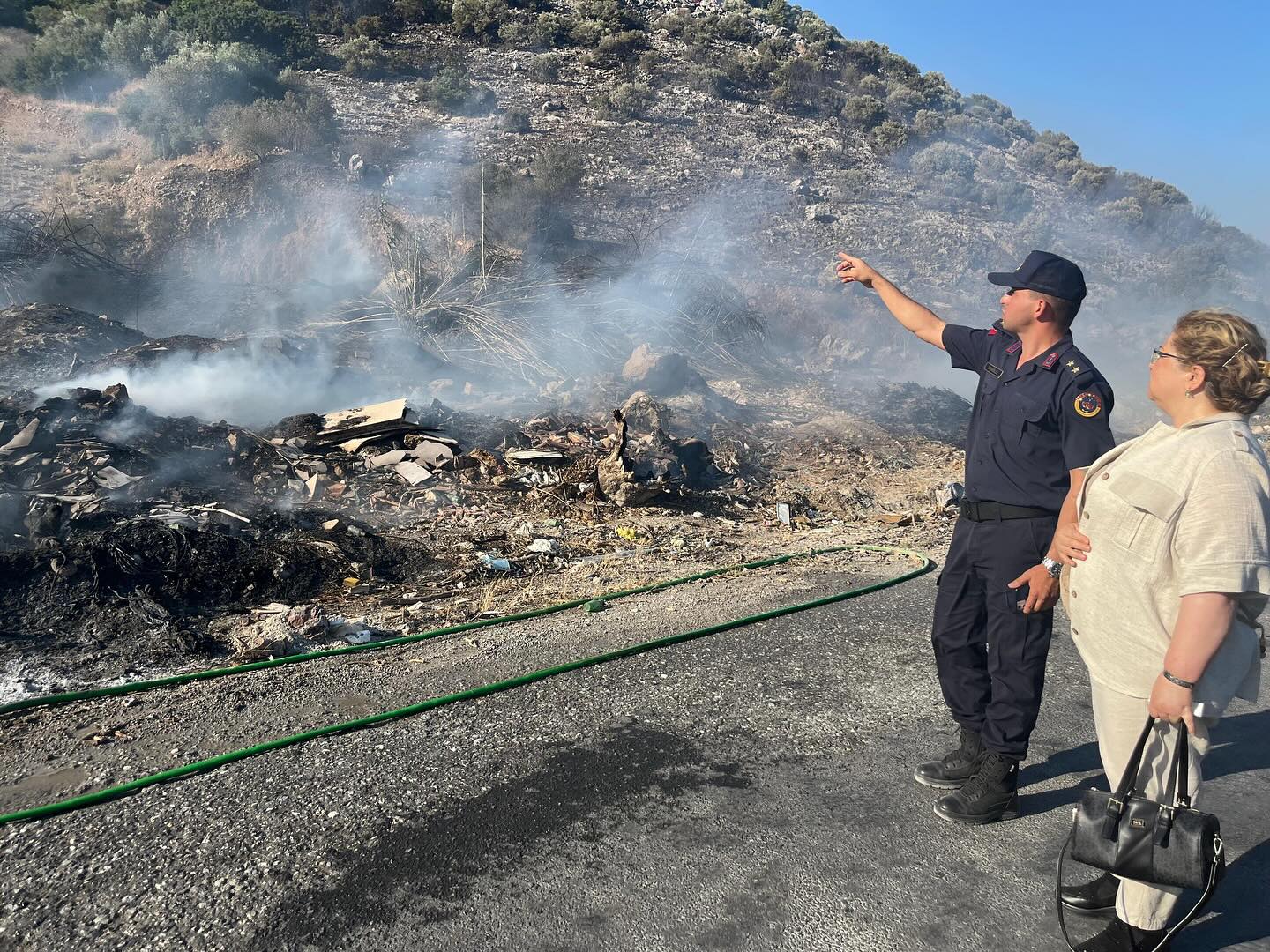Germencik'te yangın paniği! Kısa sürede kontrol altına alındı