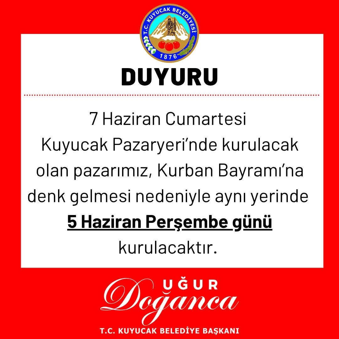 Aydın'ın bir ilçesinde daha pazarın günü değişti
