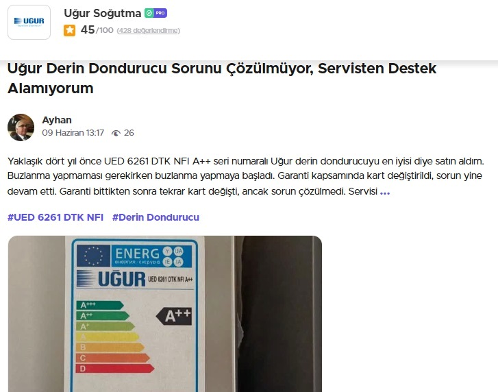 Aydın’ın derin dondurucu markası bayramda sınıfta kaldı