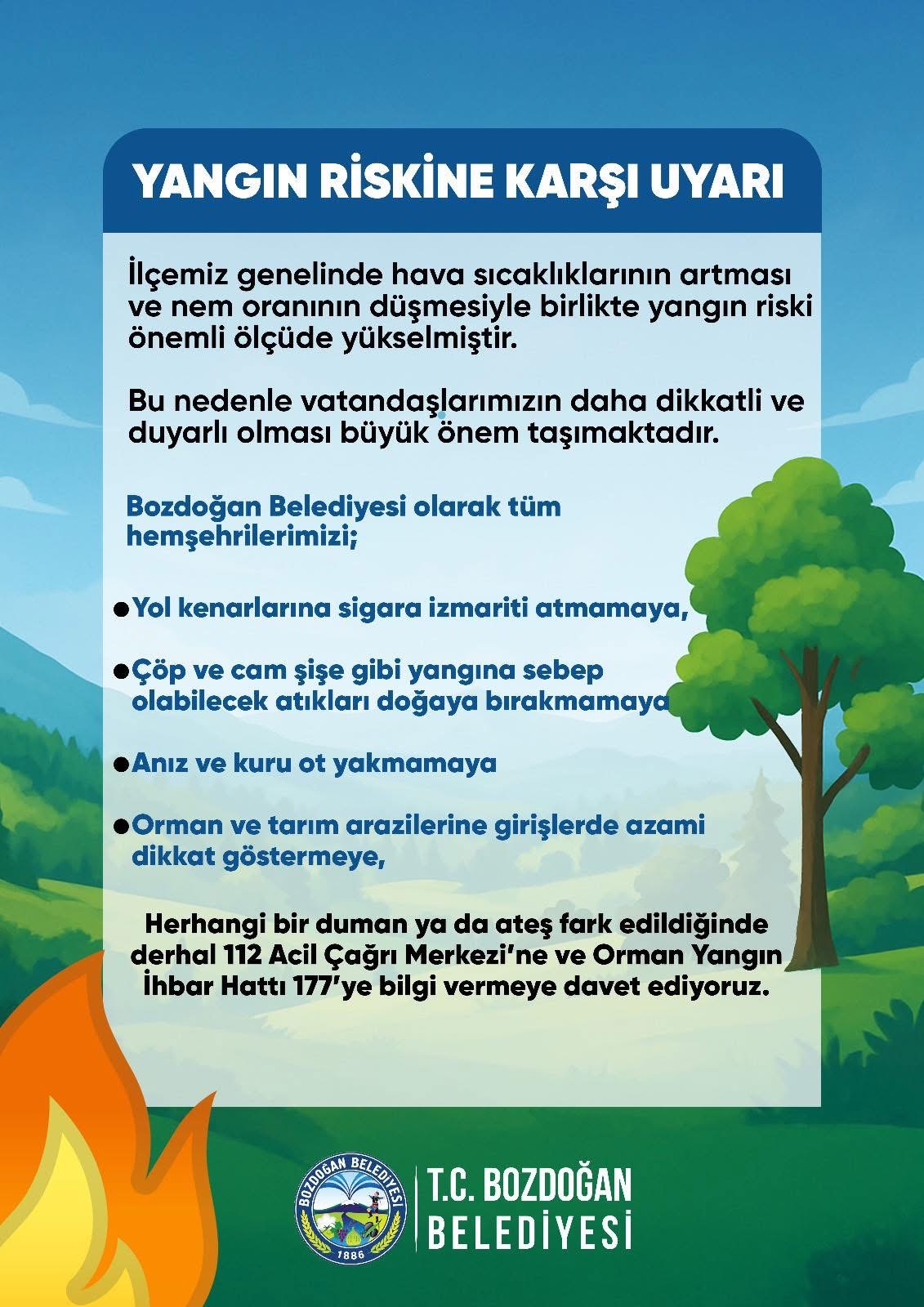 Bozdogan Belediyesinden Kritik Yangin Uyarisi Bir Kivilcim Bir Ilceyi Yakar 580788 68A903503A2420Decda1B8720Add7E3C