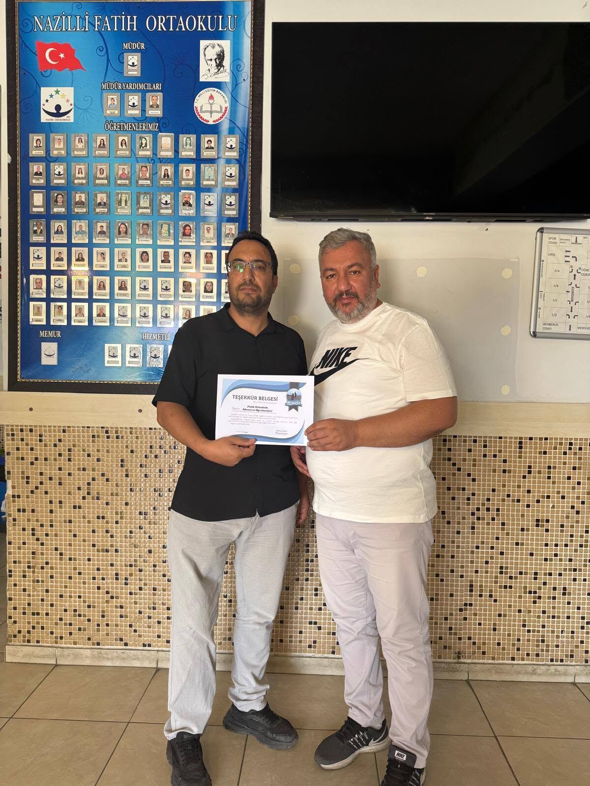 Nazilli Fatih Ortaokulu’ndan örnek destek