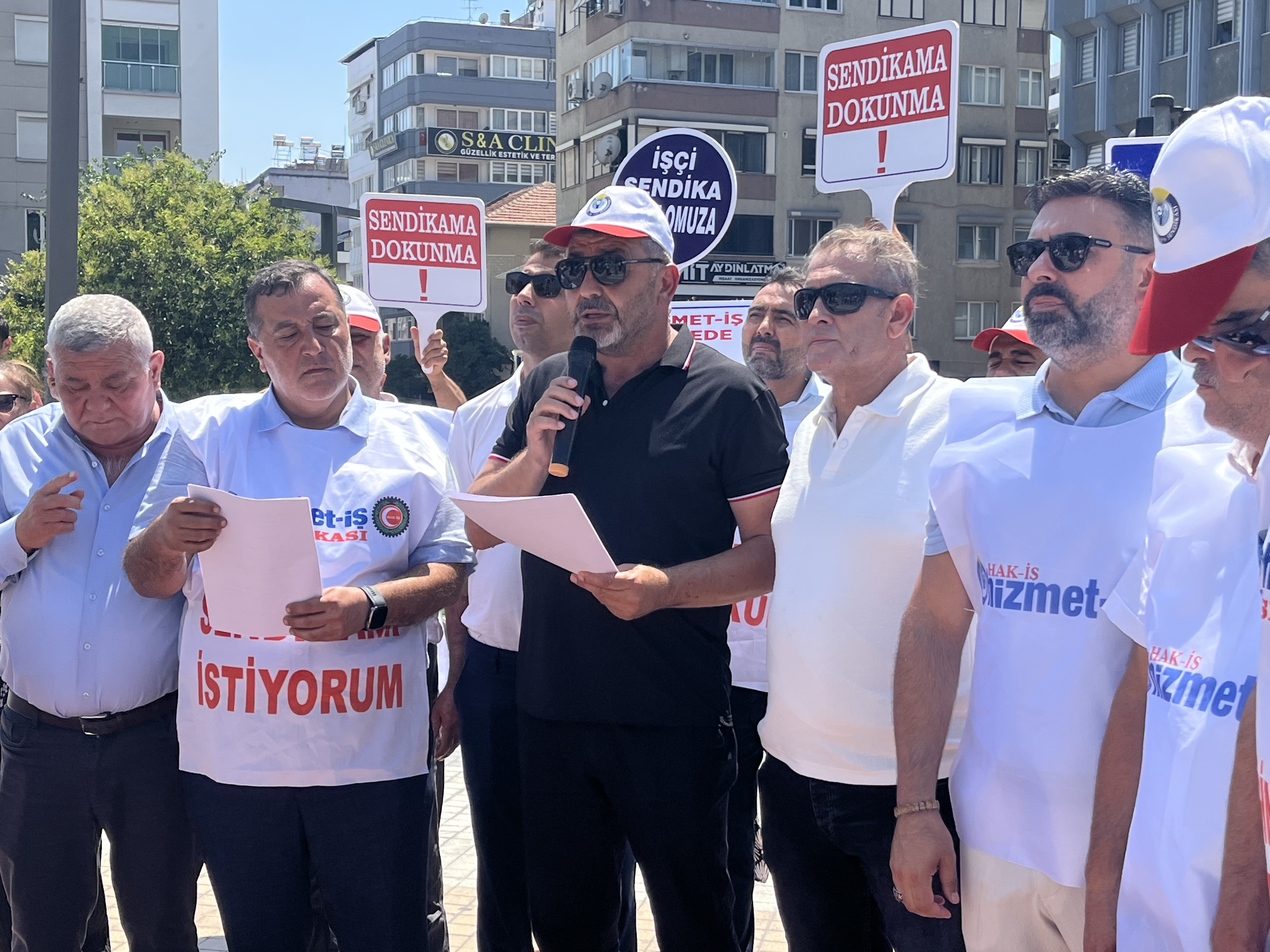 Nazilli’de sendika üyelerinden mobbing tepkisi 