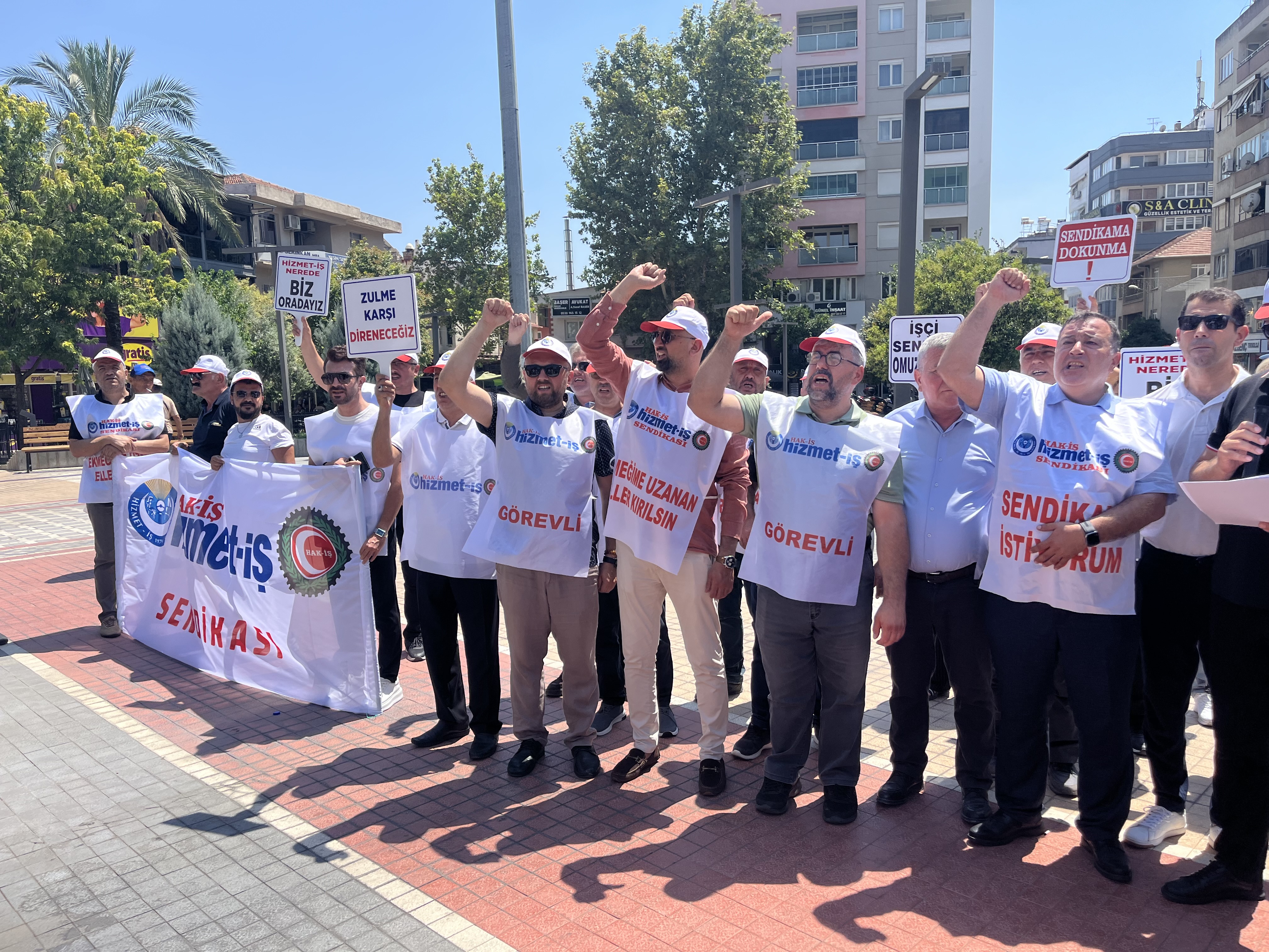Nazilli’de sendika üyelerinden mobbing tepkisi 
