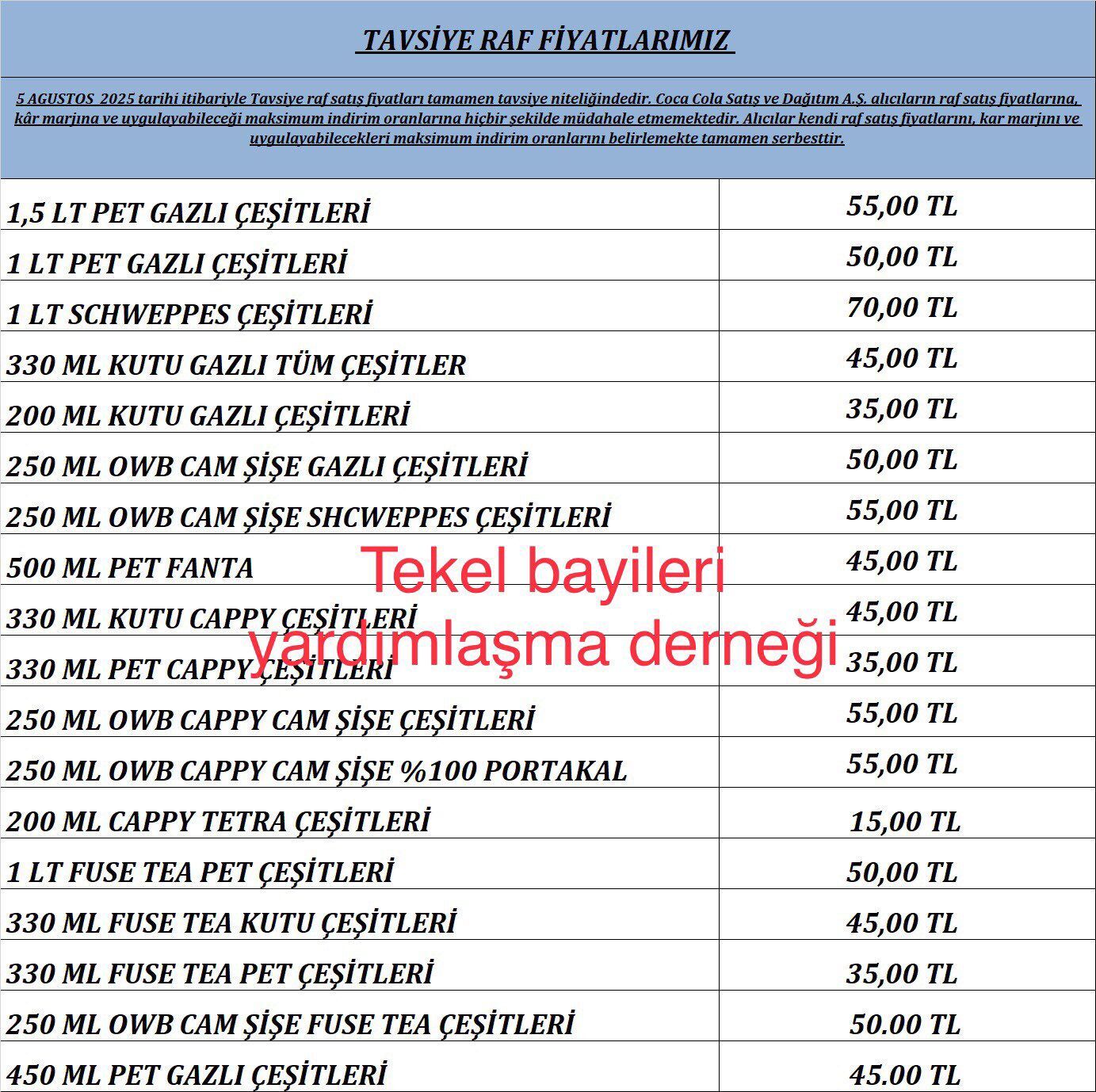 Gazlı içeceklere yeni zam geliyor