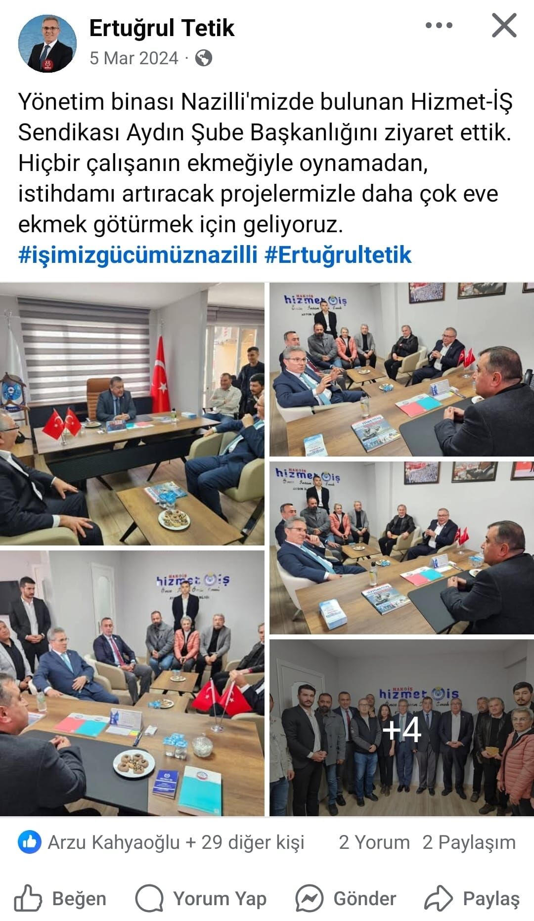 Nazilli Belediyesi’ndeki sendika krizi çözüme kavuştu