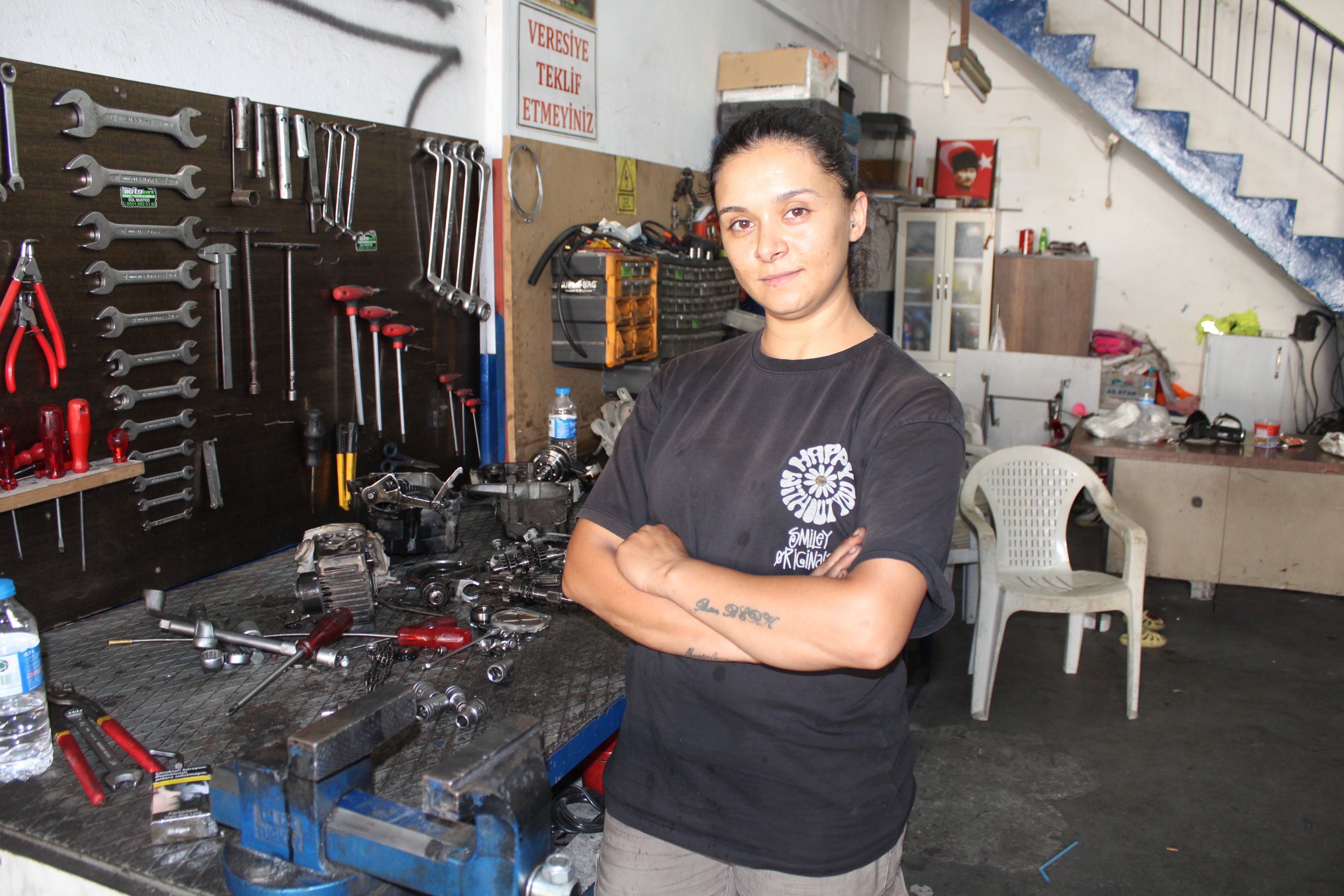 Aydın sanayisinin kadın motor ustası