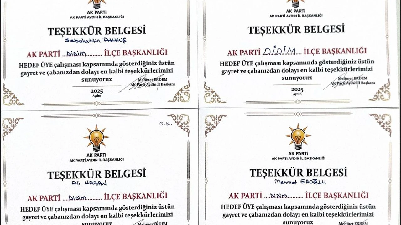 AK Parti Didim İlçe Teşkilatı birinci oldu