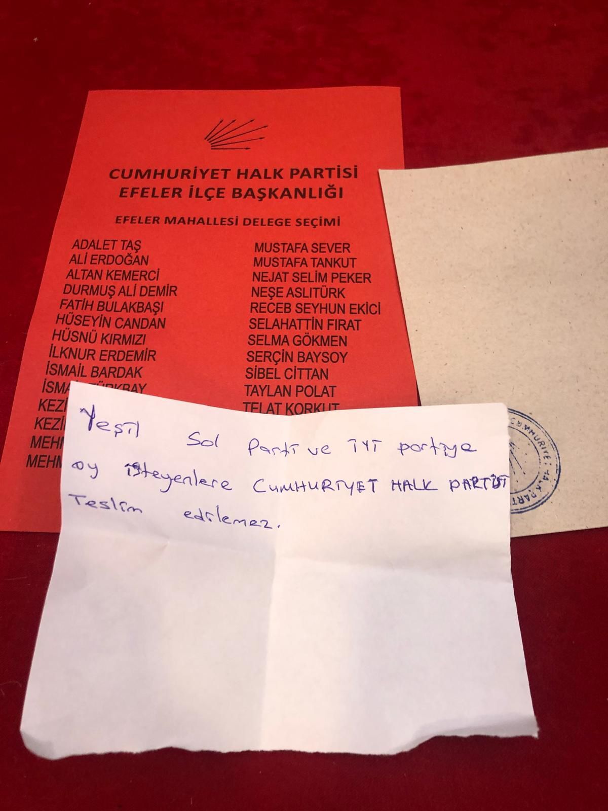 Chpnin Efelerdeki Sandiklarindan Tepki Oylari Cikti Chpnin Efelerdeki Delege Secimlerine Tepki Oylari Damga Vurdu Chp Teslim Edilemez 596172 Cc8298Ba31D21328Edf31Ee8Dc2616A3