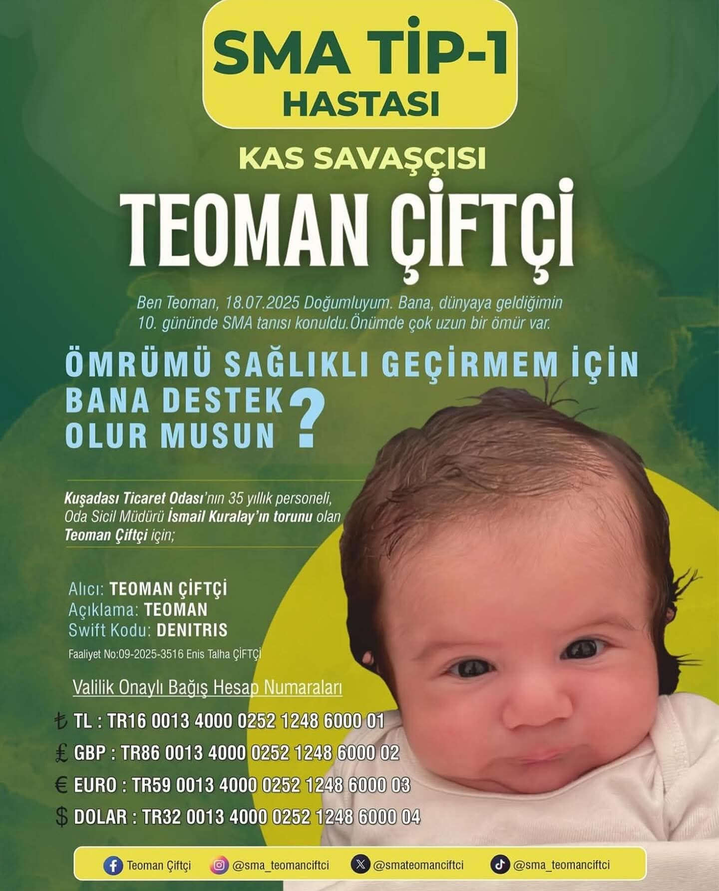 Minik Teoman Destek Bekliyor Sma Ile Mucadele Ediyor 600297 9650Bba76155Ea8B0E19Baf334E580F3