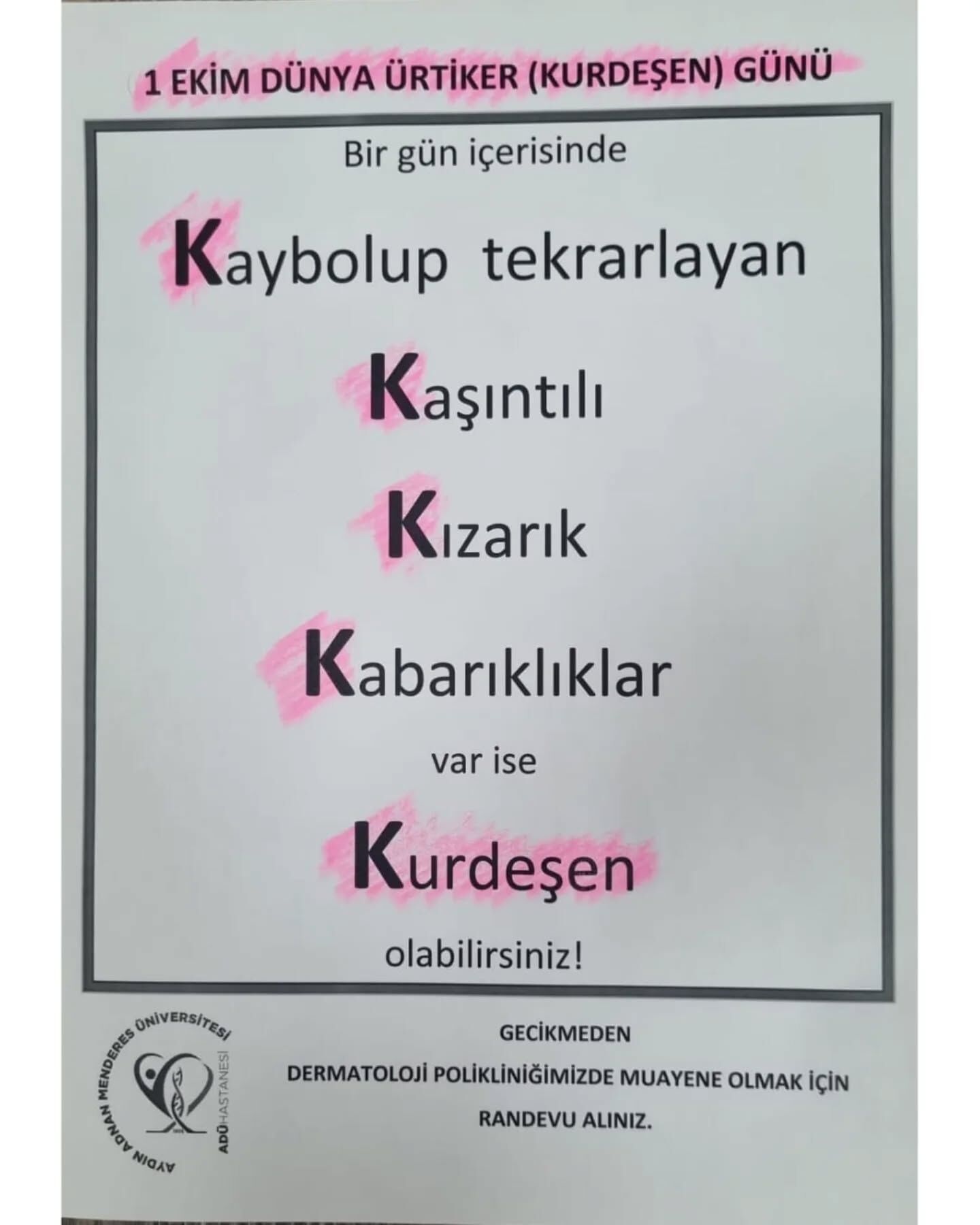 Aydın'da kurdeşen dökenlere özel tedavi