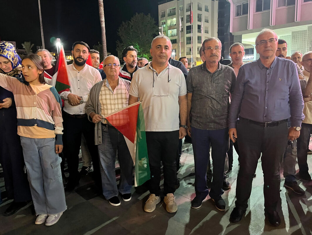 Nazilli’de Filistin’e destek için toplandılar