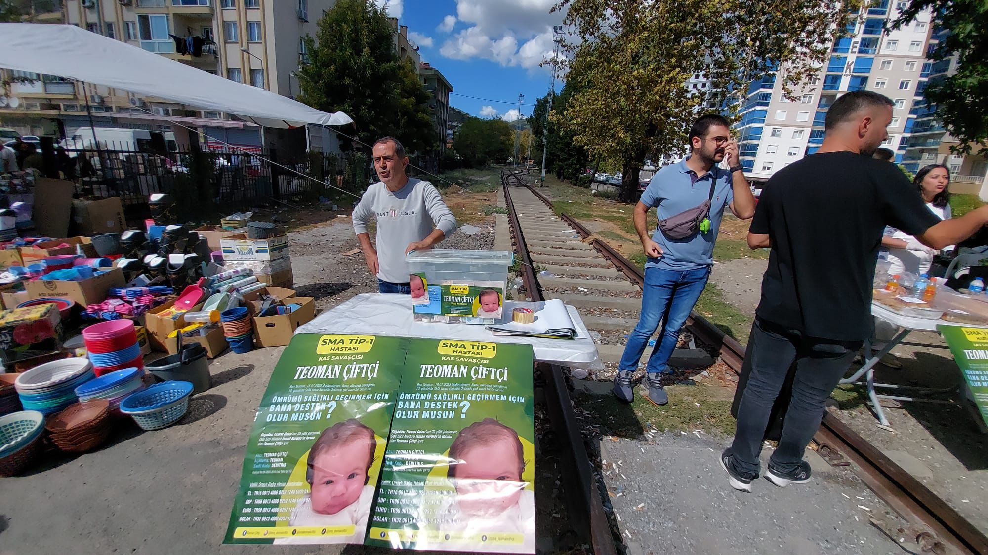 Aydın'da minik Teoman için büyük dayanışma 