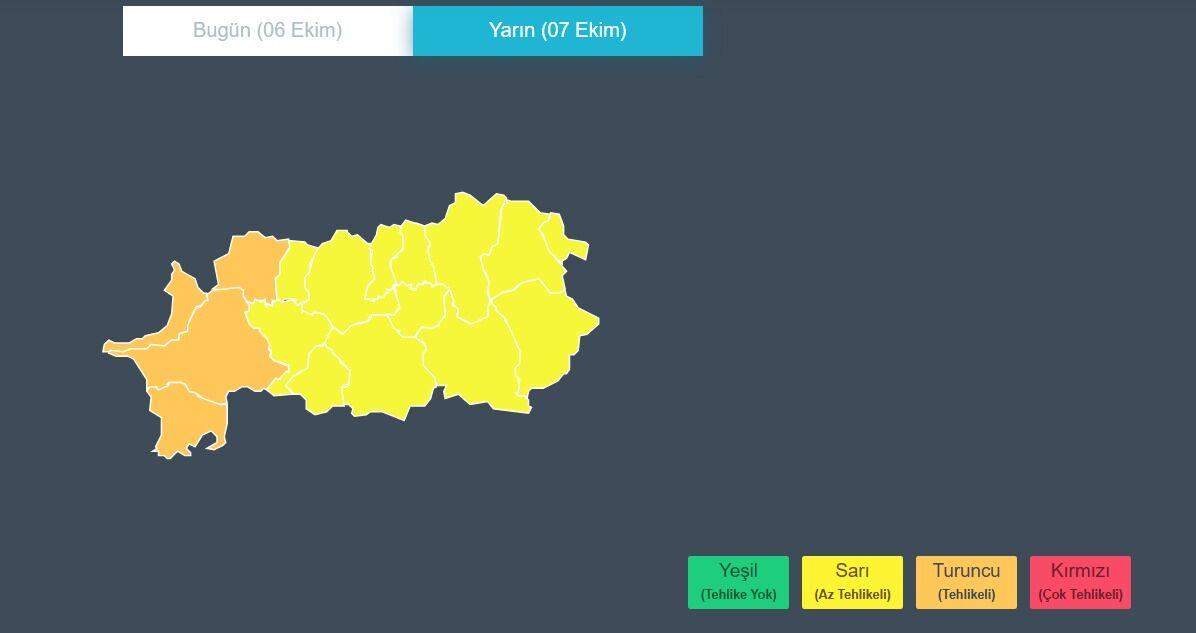 Aydınlılar dikkat! Meteoroloji turuncu kodla uyardı